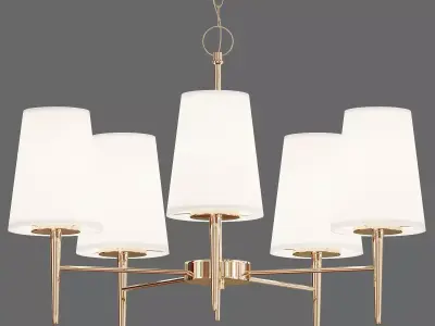 Ganador 5 Light Shaded Chandelier 3D model