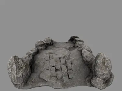 old bridge 010 Low-poly 3D model