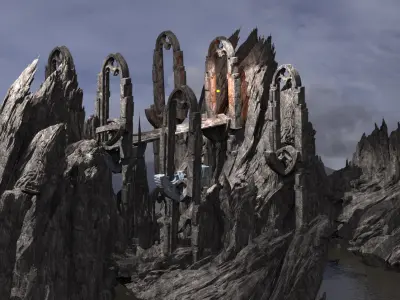 Khazaddum mountain temple  3D model