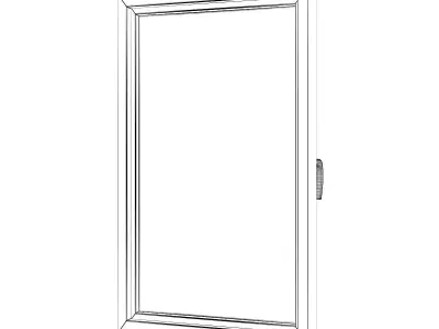 Wooden Window 01 3D model