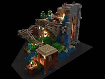 Lego Minecraft Low-poly 3D model