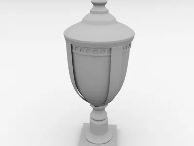 Post Lantern 3D model