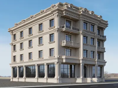 Classic residential building 15 3D model