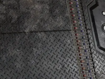 Dirty Metal Plate PBR Seamless Texture