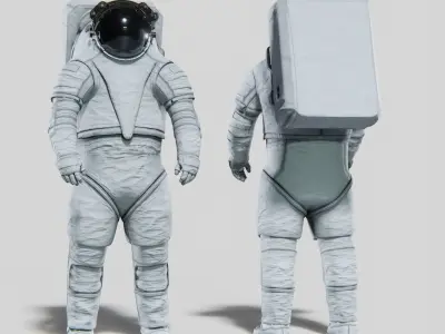 Axiom AxEMU Spacesuit White 3D model
