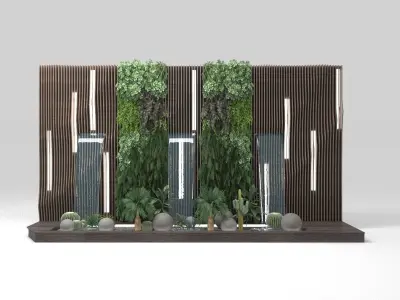 waterfall fountains corona 3D model