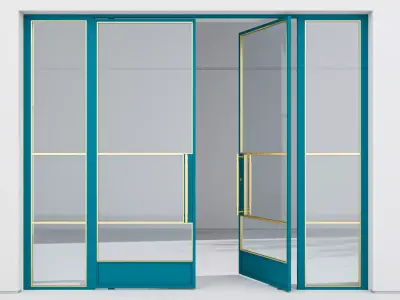 Aluminium door 348 3D model