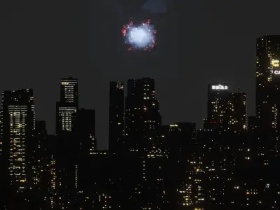 Night City Covid all assets and animation included 3D model