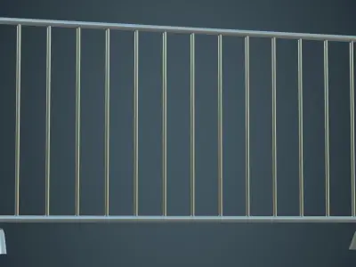 Crowd Barrier 2A Low-poly 3D model