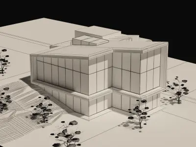 Villa modern house 3D model