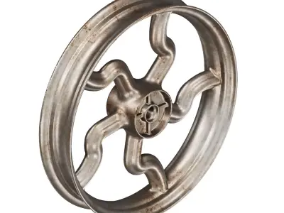 Rusty Gorgeous Wheel Rim 3D model