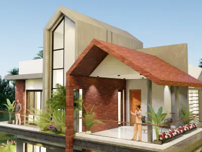 Modern Residential Design - Residential House - Sketchup 3D 3D model