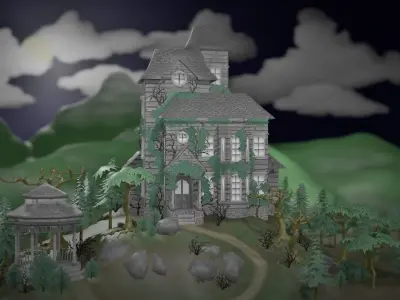 Old Manor Low-poly 3D model