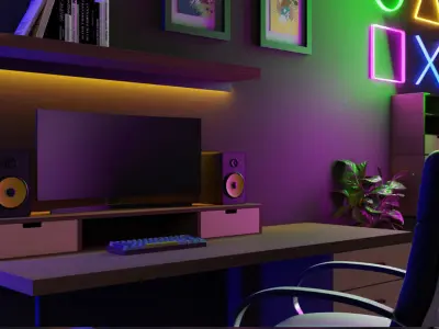 Gaming Room Free 3D model