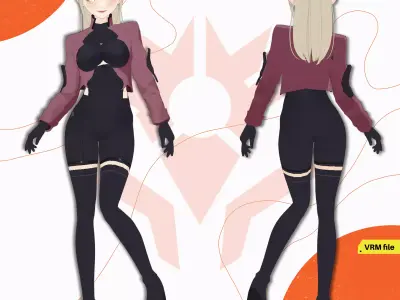 VRM FULL SCIFI SEXY BODYSUIT WARRIOR CYBER PUNK OUTFIT TIGHT 3D model