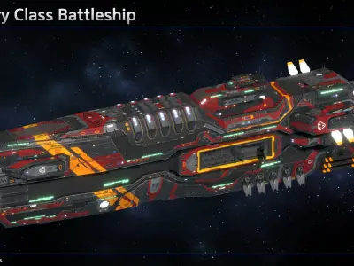 Spaceship Capital Ships Collection III 3D Model Pack