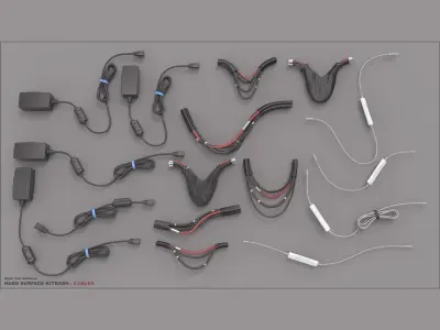  Hard Surface Kitbash Library - Canisters / Bolts / Knobs/Cables/Hoses/Tubes 