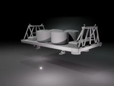 1-24 scale Space 1999 Eage Nuclear Waste cargo pod  3D print model