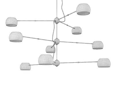 Tri Boi Chandelier No 418 by David Weeks Studio Low-poly 3D model
