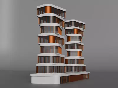 Architecture Project by Ramin Guseinov 99 Low-poly 3D model