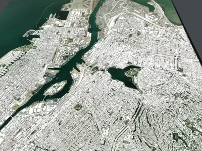 Cityscape Auckland New Zeland 3D model