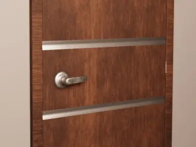 Modern Realistic Door - Blender Native Asset Low-poly 3D model