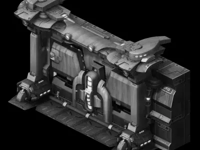 New Area - Underground Wall Entrance 02 3D model