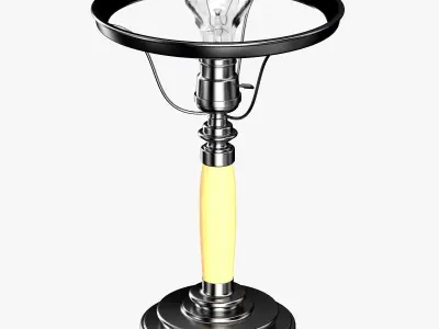 Table lamp with bowl shade - 2 3D model