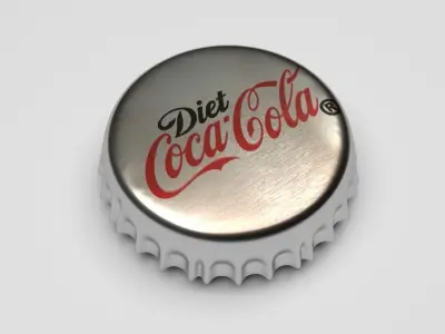 Coca Cola Light Bottle Cap 3D model