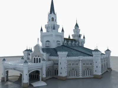 European Castle 3D model