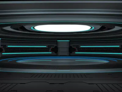 Sci Fi Corridor SPaceship 3D model