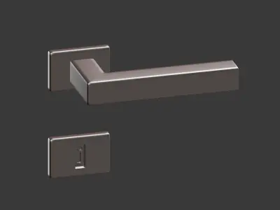 Modern Metal Door Handle 3D model