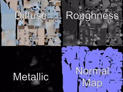 Modern Architectural Structure model pack Low-poly 3D model