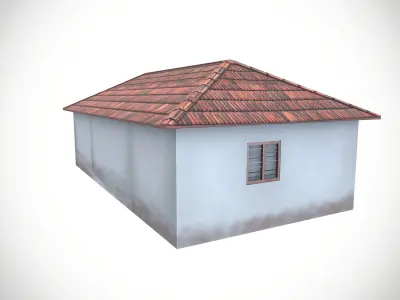 Traditional Indian Rural Village Home Country Home Low-poly 3D model
