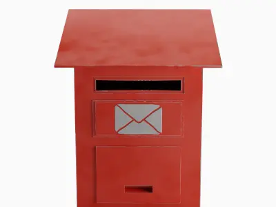 Postbox 01 Low-poly 3D model