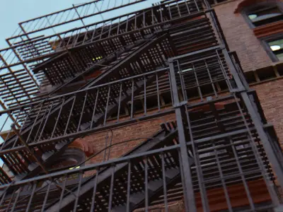 Fire Escape Asset 3D model