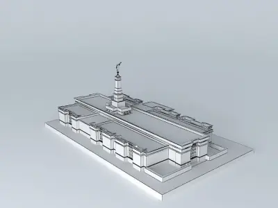LDS. Templo Mormon, Adelaide Australia 89 th. operating Temple. Free 3D model