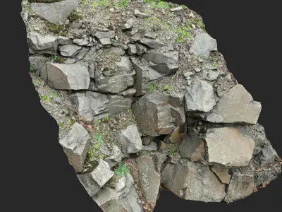 3d scanned cliff face M 3D model