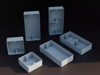 Electric Switch MK Plastic Box 3D model