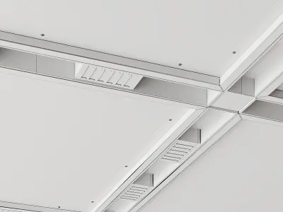 Metal Frame Ceiling Design 3D model