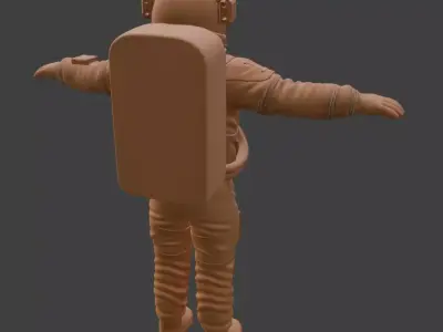 Orange Spacesuit Astronaut Suit 3D Model High Detail PBR 3D model