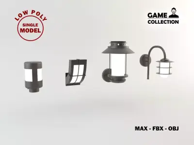 Outside Lighting 1 Low-poly 3D model