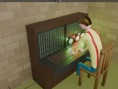 Switchboard and Operator 3D model