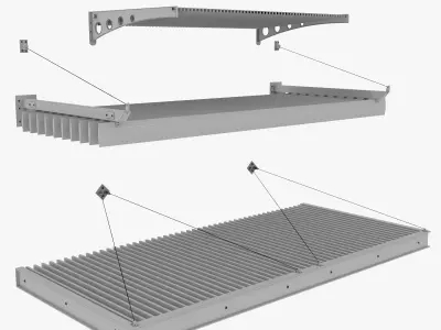 Steel canopy 3D model
