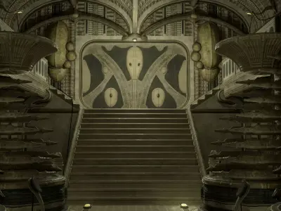 Alien Set Low-poly 3D model