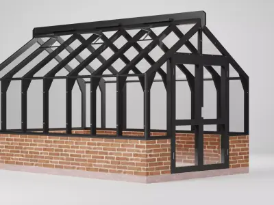 Lahe 6 Green House Low-poly 3D model