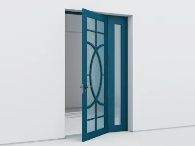 Aluminium door 363 3D model