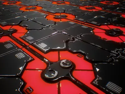 PBR Sci-Fi Spaceship Texture 23 Low-poly 3D model