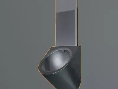 Metal Urinal Basin Low-Poly Version Low-poly 3D model