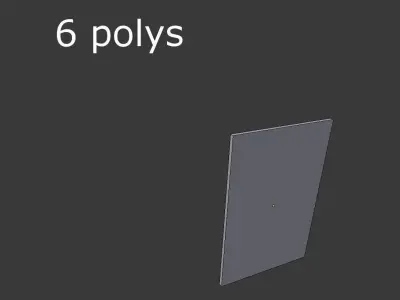 low poly door wooden Low-poly 3D model